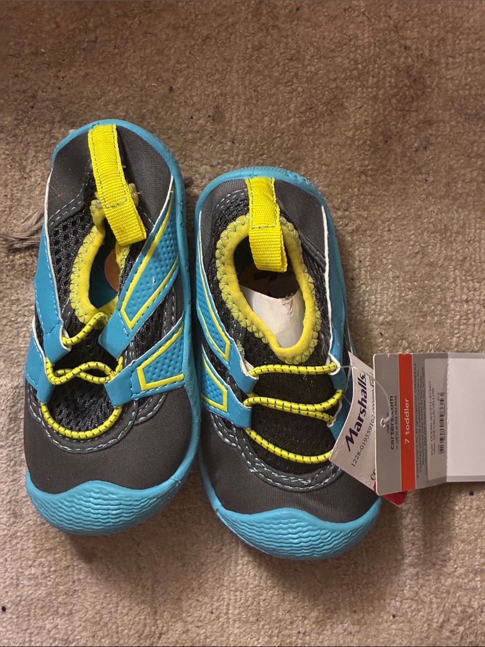 Marshalls Kids Water Shoes in Gray, Blue & Yellow